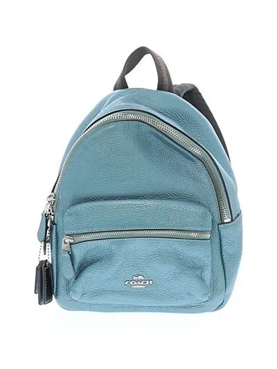 Pre-owned Coach Backpack In Teal