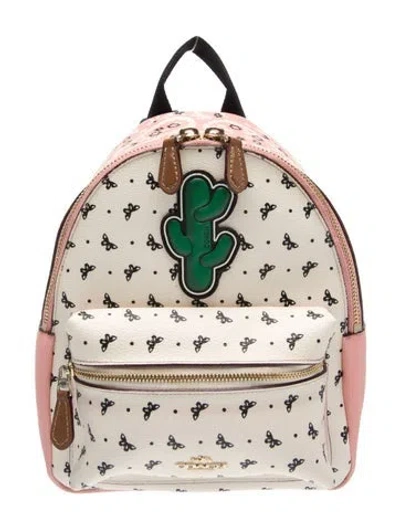 Pre-owned Coach Backpack In White