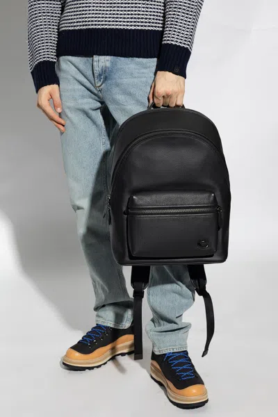 Coach Backpack With Logo In Black