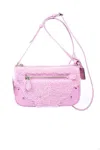 Coach Logo Strap Satchel In Pink