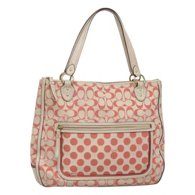 Pre-owned Coach Bag Sling Pink Canvas Handbag ()
