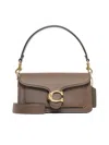 Coach Logo-plaque Leather Cross Body Bag In B4/dark Stone
