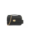 Coach Cassie 17 Black Leather Cross-body Bag In Black