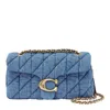 Coach Tabby 26 Quilted Denim Cross-body Bag In Blue
