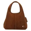 Coach Lana Suede Shoulder Bag In Brown