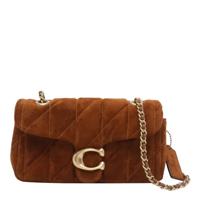 Coach Quilted Suede Tabby Shoulder Bag 20 With In Brown