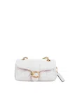 Coach Quilted Leather Shoulder Bag With Chain Strap In White