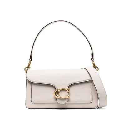 Coach Tabby 26 Leather Shoulder Bag In White