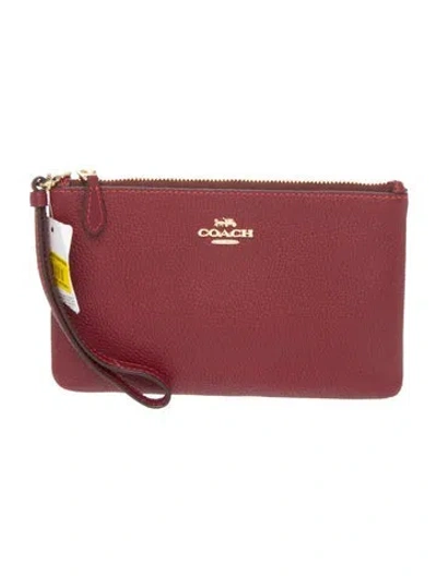 Pre-owned Coach Bamboo Clutch In Red