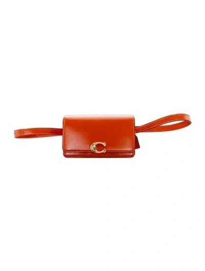 Pre-owned Coach Bandit Belt Bag In Sun Orange Pm