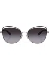 Coach Bandit Wire Oval Sunglasses In Black