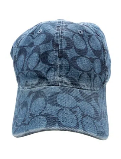 Pre-owned Coach Baseball Hat In Blue