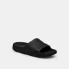 Coach Bay Embossed Slides In Black