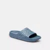Coach Bay Slide In Signature In Blue