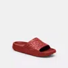 Coach Bay Slide In Signature In Red