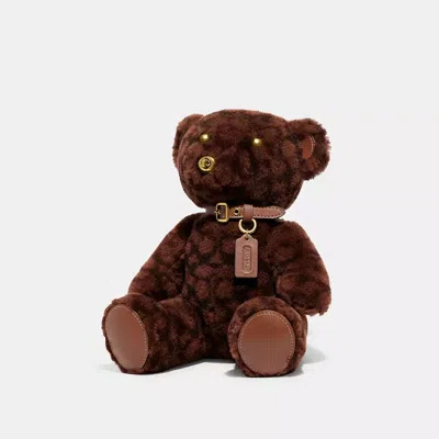 Coach Bear Collectible In Signature Shearling In Brown