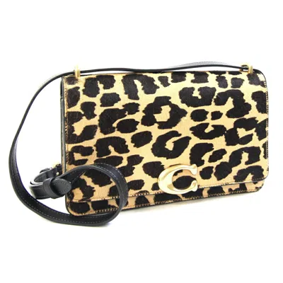 Pre-owned Coach Beige Black Leather Shoulder Bag () In Beige, Black