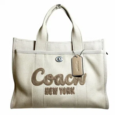 Pre-owned Coach Beige Canvas Shoulder Bag Tote Bag ()