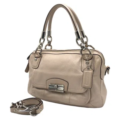 Pre-owned Coach Beige Leather Handbag Shoulder Bag ()
