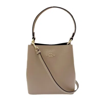 Pre-owned Coach Beige Leather Handbag Shoulder Bag () In Sand