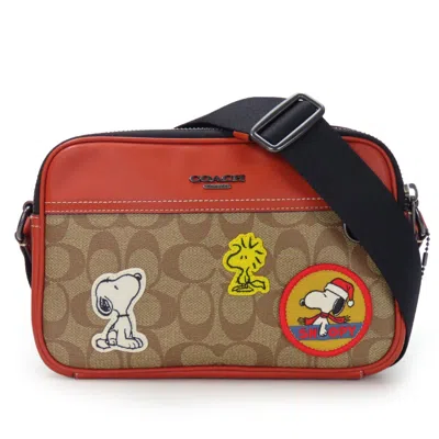 Pre-owned Coach Beige Leather Pvc Shoulder Bag ()