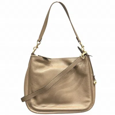 Pre-owned Coach Beige Leather Shoulder Bag Tote Bag () In Sand