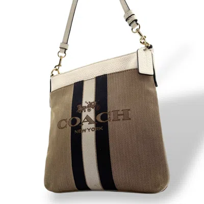 Pre-owned Coach Beige Multi-color Canvas Shoulder Bag ()