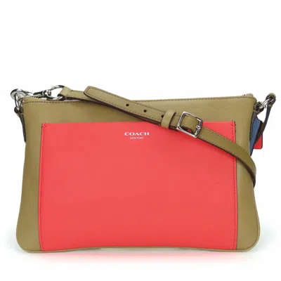 Pre-owned Coach Beige Pink Leather Shoulder Bag ()