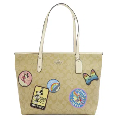 Pre-owned Coach Beige Pvc Tote Bag ()