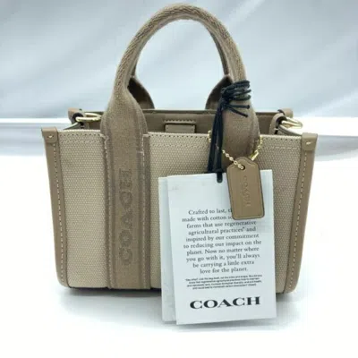 Pre-owned Coach Beige Shoulder Bag () In Sand