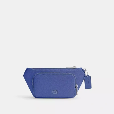 Coach Belt Bag With Signature Canvas Interior Detail In Blue