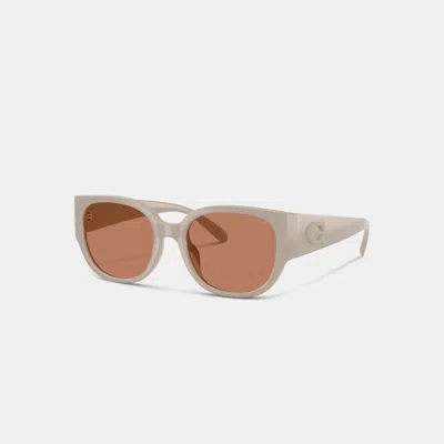 Coach Beveled C Square Sunglasses In Khaki