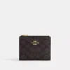 Coach Bifold Wallet In Signature Canvas In Beige
