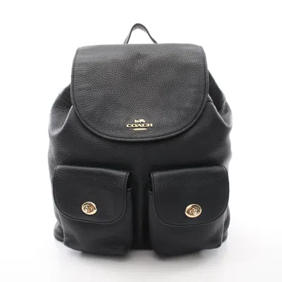 Coach Billy Backpack Rucksack Leather In Black