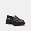 Coach Leah Platform Loafer With Sketch Print In Black