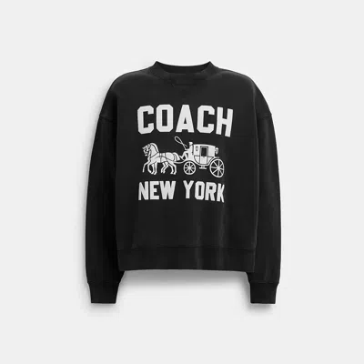 Coach Sweatshirt Mit Horse And Carriage In Black