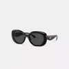 Coach Pillow Tabby Round Sunglasses In Black