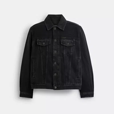 Coach Black Denim Jacket In Organic Cotton