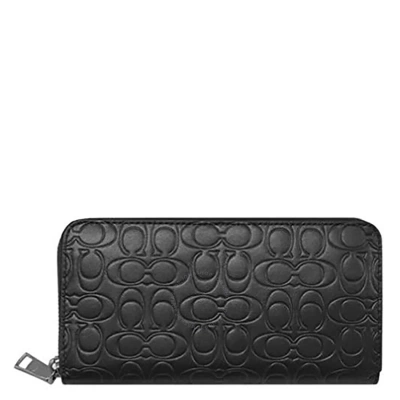 Coach Black Accordion Wallet In Signature Leather
