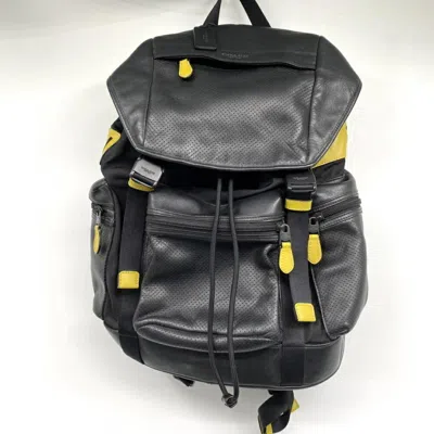 Pre-owned Coach Black Blue Backpack ()