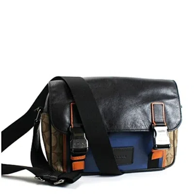 Pre-owned Coach Black Blue Brown Leather Shoulder Bag ()
