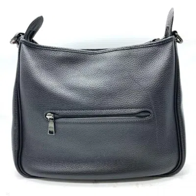 Pre-owned Coach Black Blue Leather Shoulder Bag () In Black, Blue