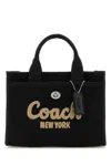 Coach New York Black Canvas Cargo 20 Shopping Bag