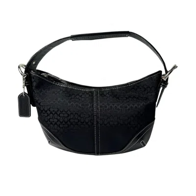 Pre-owned Coach Black Canvas Handbag Shoulder Bag ()