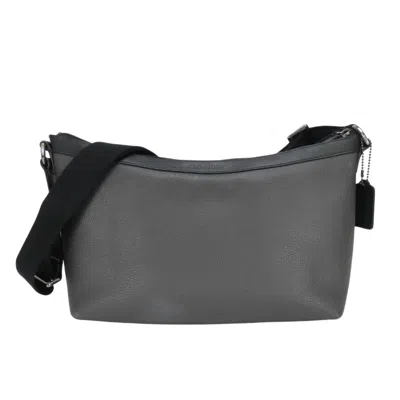 Pre-owned Coach Black Dark Gray Leather Shoulder Bag ()