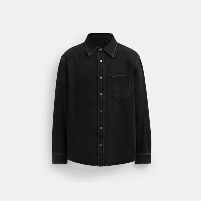 Coach Black Denim Shirt In Organic Cotton