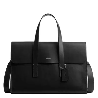 Coach Black Flatiron Leather Portfolio