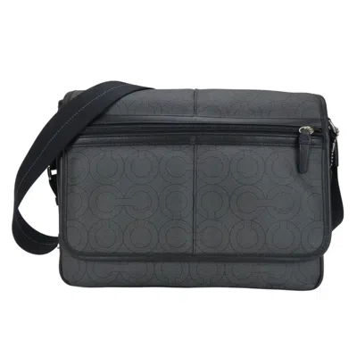 Pre-owned Coach Black Gray Pvc Leather Shoulder Bag () In Multi