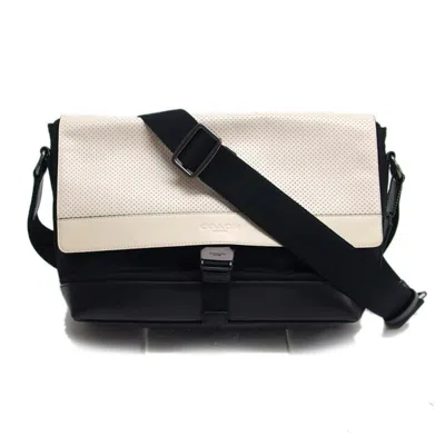 Pre-owned Coach Black Ivory Nylon Leather Shoulder Bag () In Multi