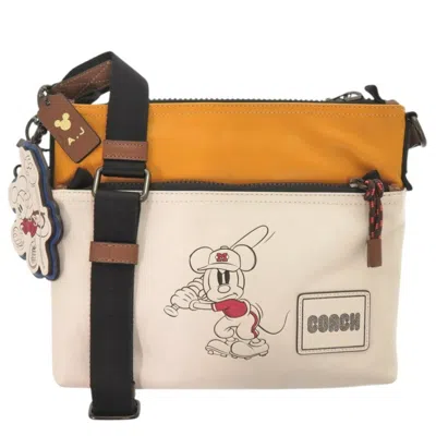 Pre-owned Coach Black Ivory Orange Leather Shoulder Bag ()